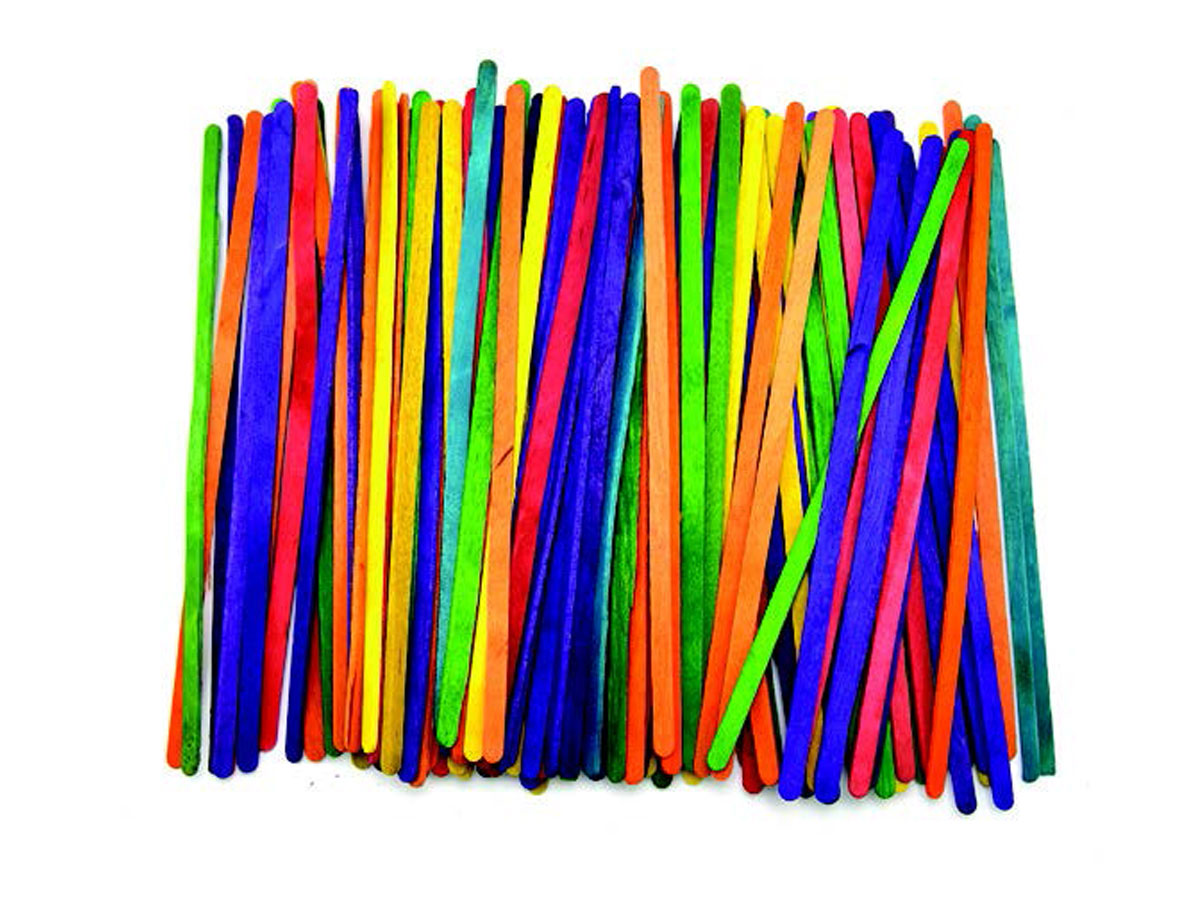 Fairco CRF0004 Colored Wooden Sticks 190*5*1mm 100Pcs/19BS085