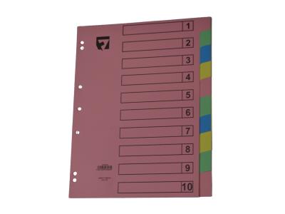 Fairco FLF0317 10 Colors Indexed Dividers Carton 210